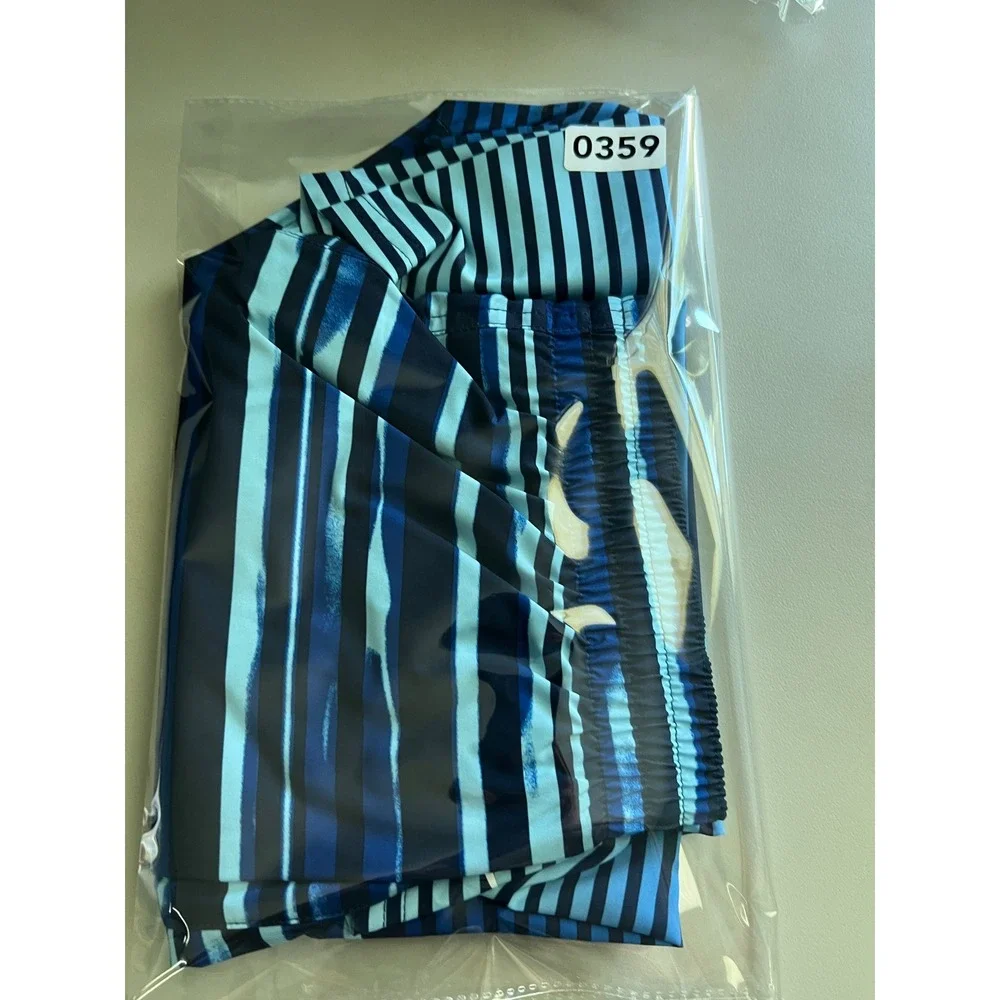 Nike Mens Swim Volley Shorts Blue Ombre Striped Trunks NESSD545-440 Small NWT